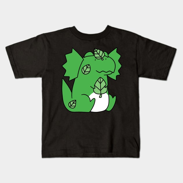 Leaf Dilophosaurus Kids T-Shirt by saradaboru